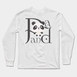 Panda Bear! Cute! happy Panda Long Sleeve T-Shirt